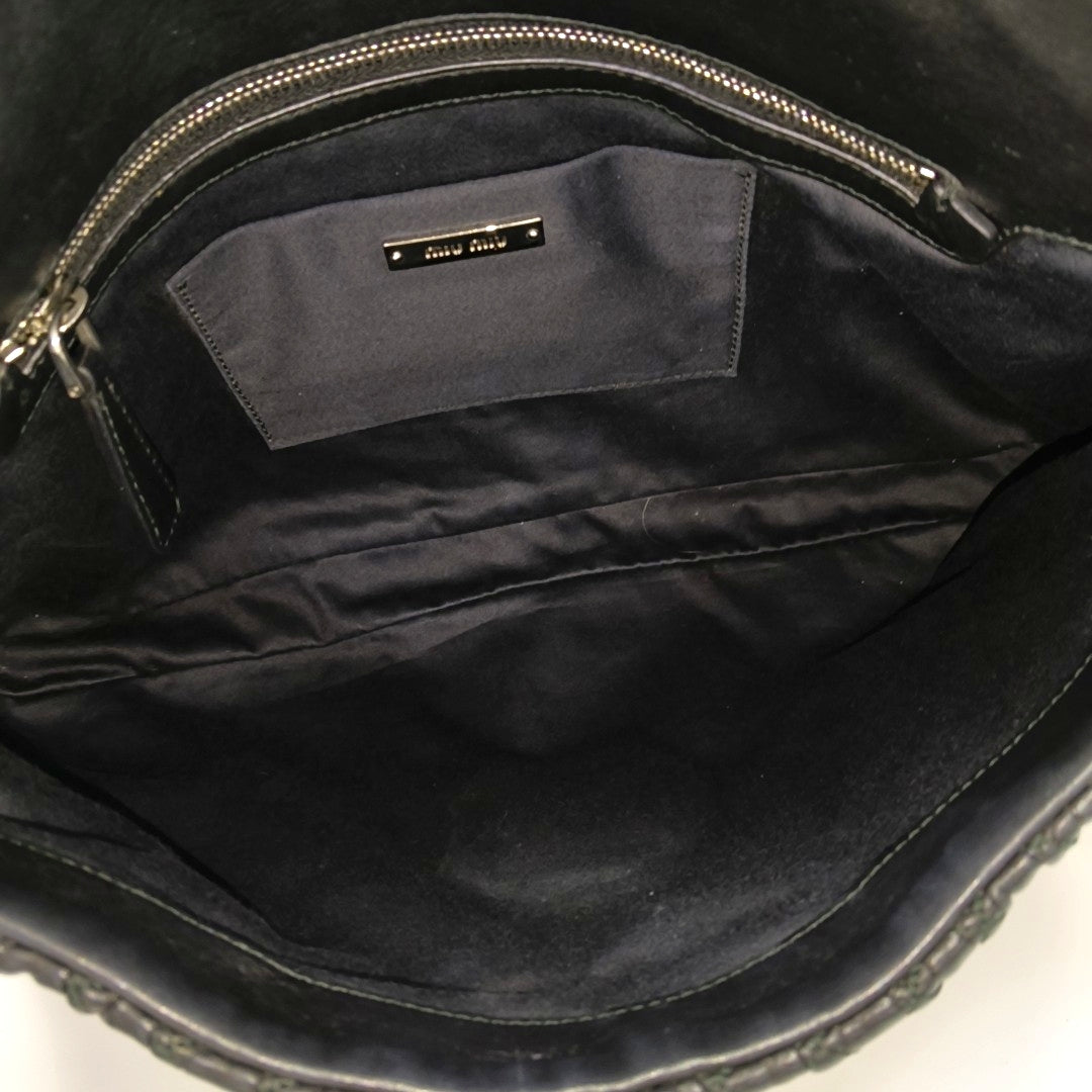 Crystal Quilted Lambskin Black