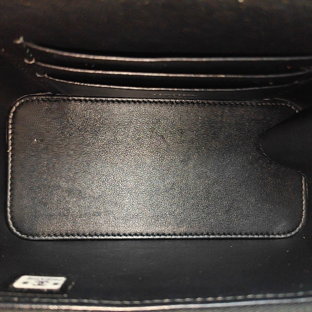 Quilted Lambskin Shoulder Bag Black