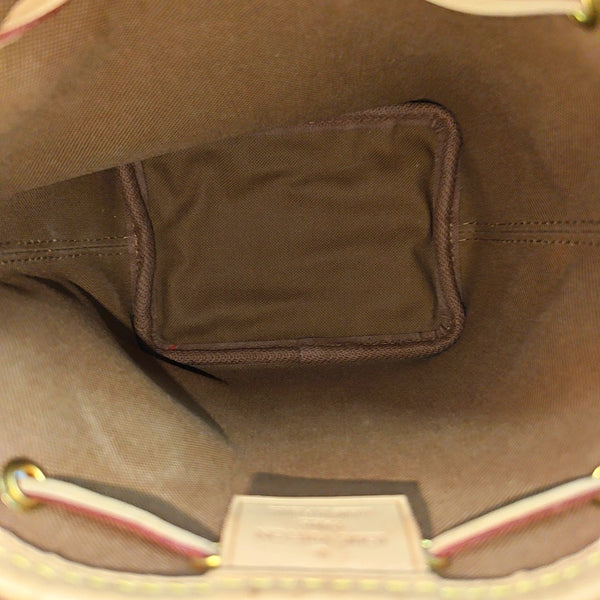 Authenticated pre-owned  NÉONOÉ Nano Monogram Coated Canvas Brown - Bucket Bag at Looply