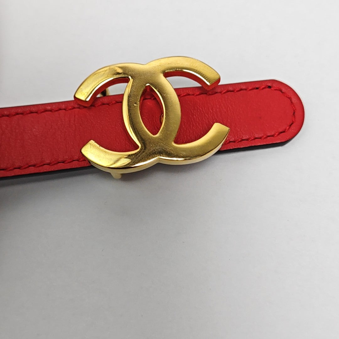 Leather Belt Red