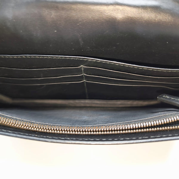 Monogram Calfskin Shoulder Bag Black