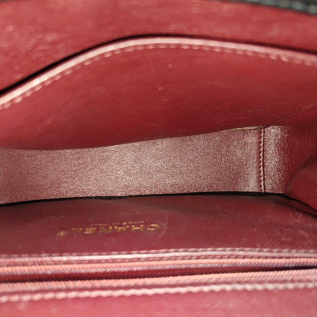 COCO HANDLE Small Quilted Grained Calfskin Black