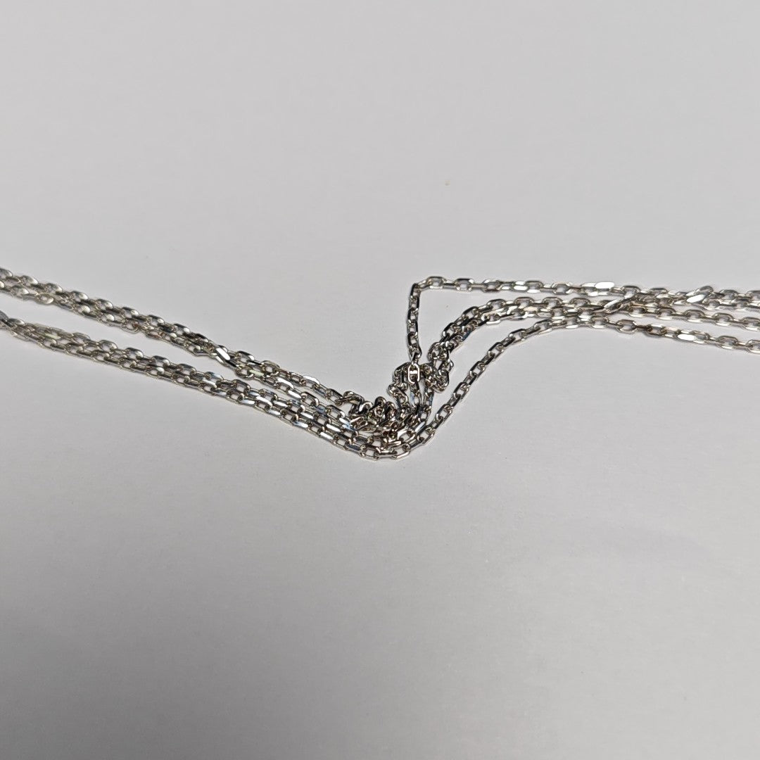 LOVE 18k White Gold Silver Necklace