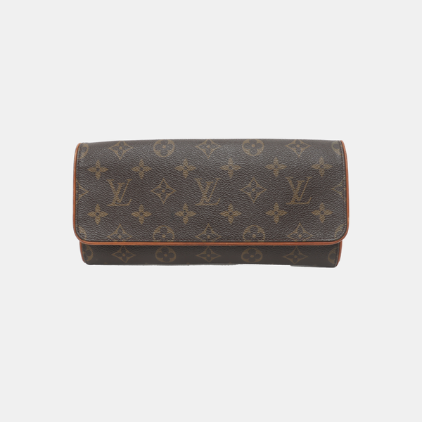 TWIN GM Monogram Coated Canvas Brown