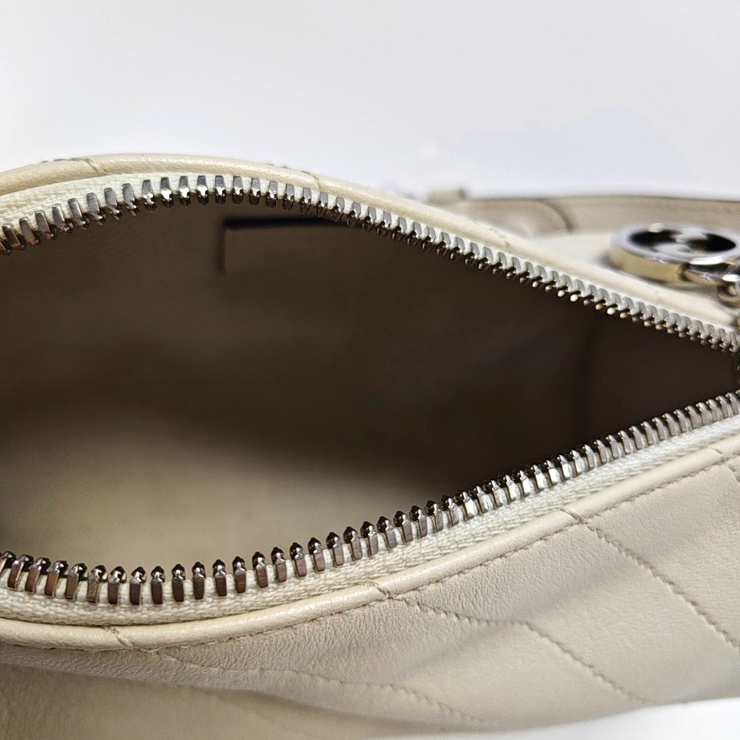 Blondie Mini Quilted Calfskin White