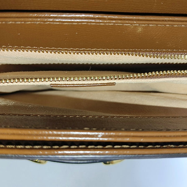 Horsebit 1955 Medium Monogram Coated Canvas Beige