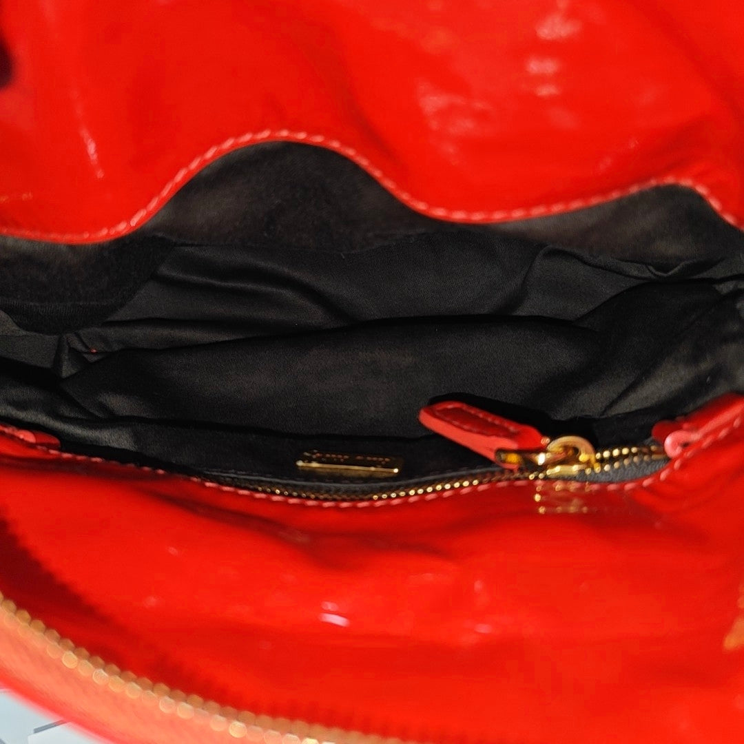 Patent Leather Tote Bag Red