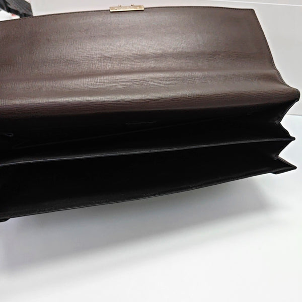 Calfskin Top Handle Bag Brown