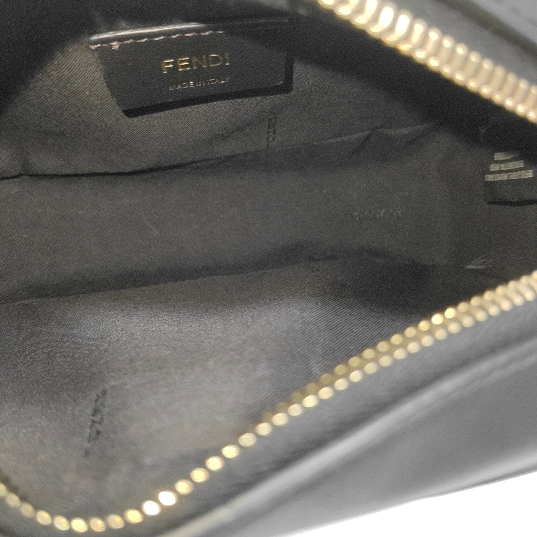 Coated Canvas Shoulder Bag Mini Brown