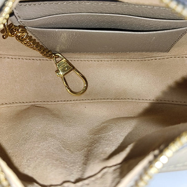 Monogram Coated Canvas Shoulder Bag Beige