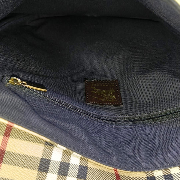 Coated Canvas Shoulder Bag Beige