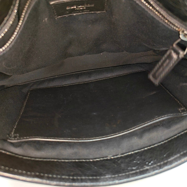 NIKI Medium Chevron Calfskin Black