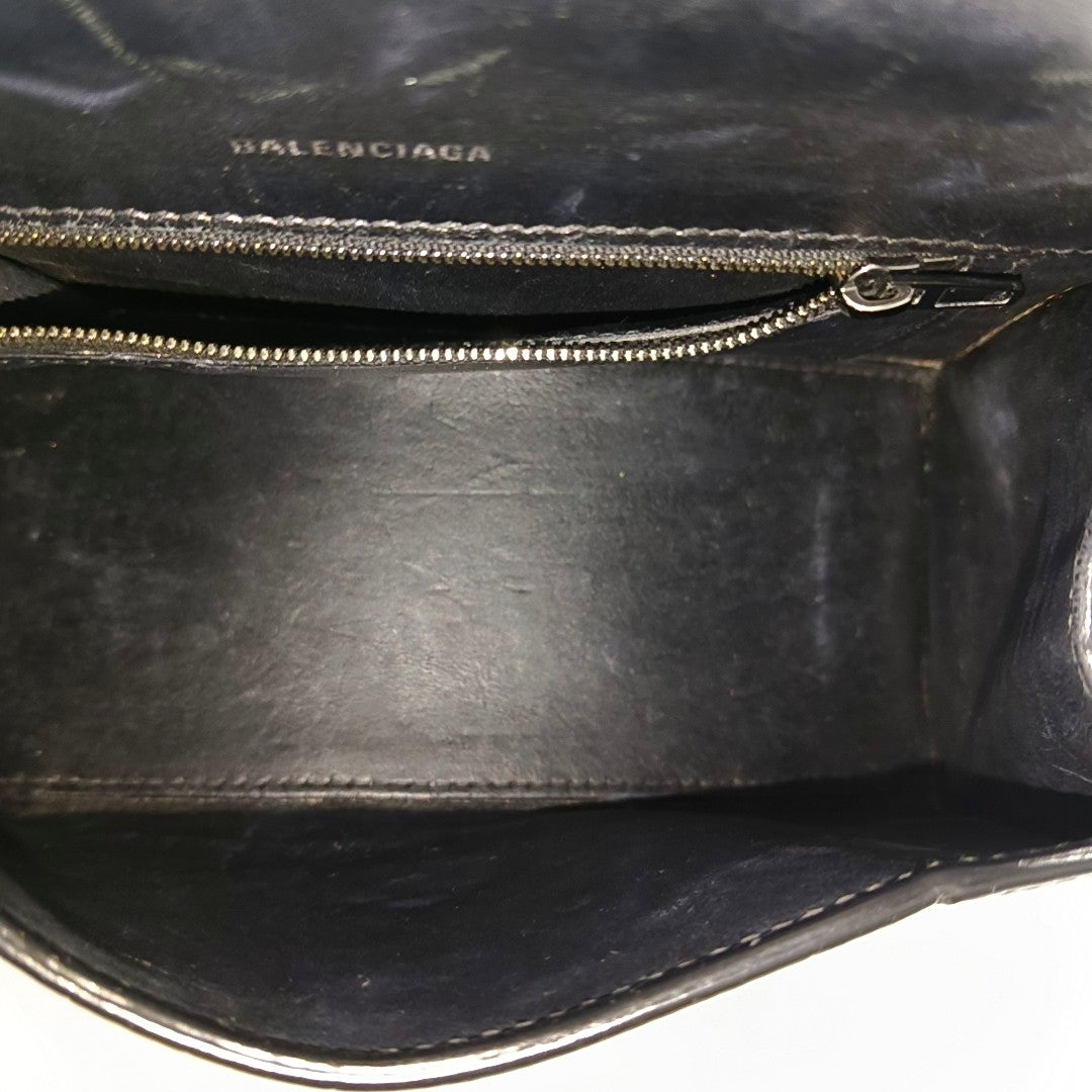 Hourglass S Calfskin Black