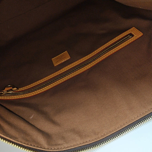 Monogram Coated Canvas Shoulder Bag GM Brown