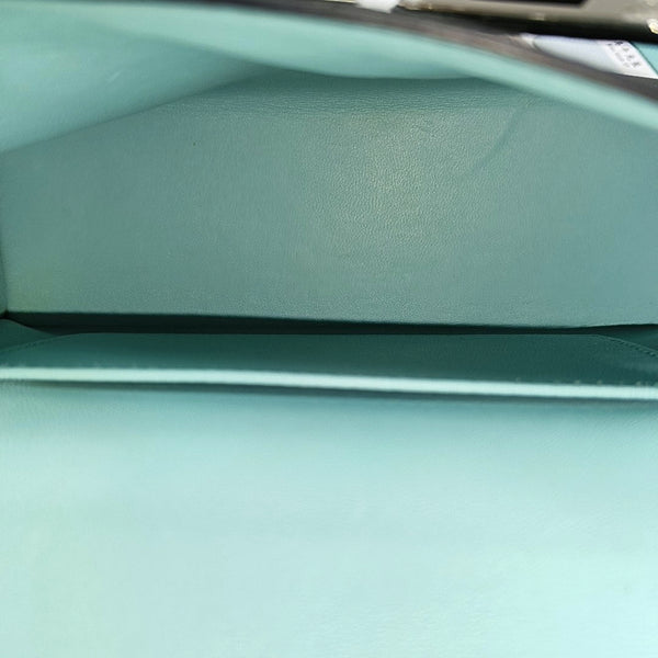 Authenticated pre-owned  Mini Kelly 20 Chèvre Mysore Green - Shoulder Bag at Looply
