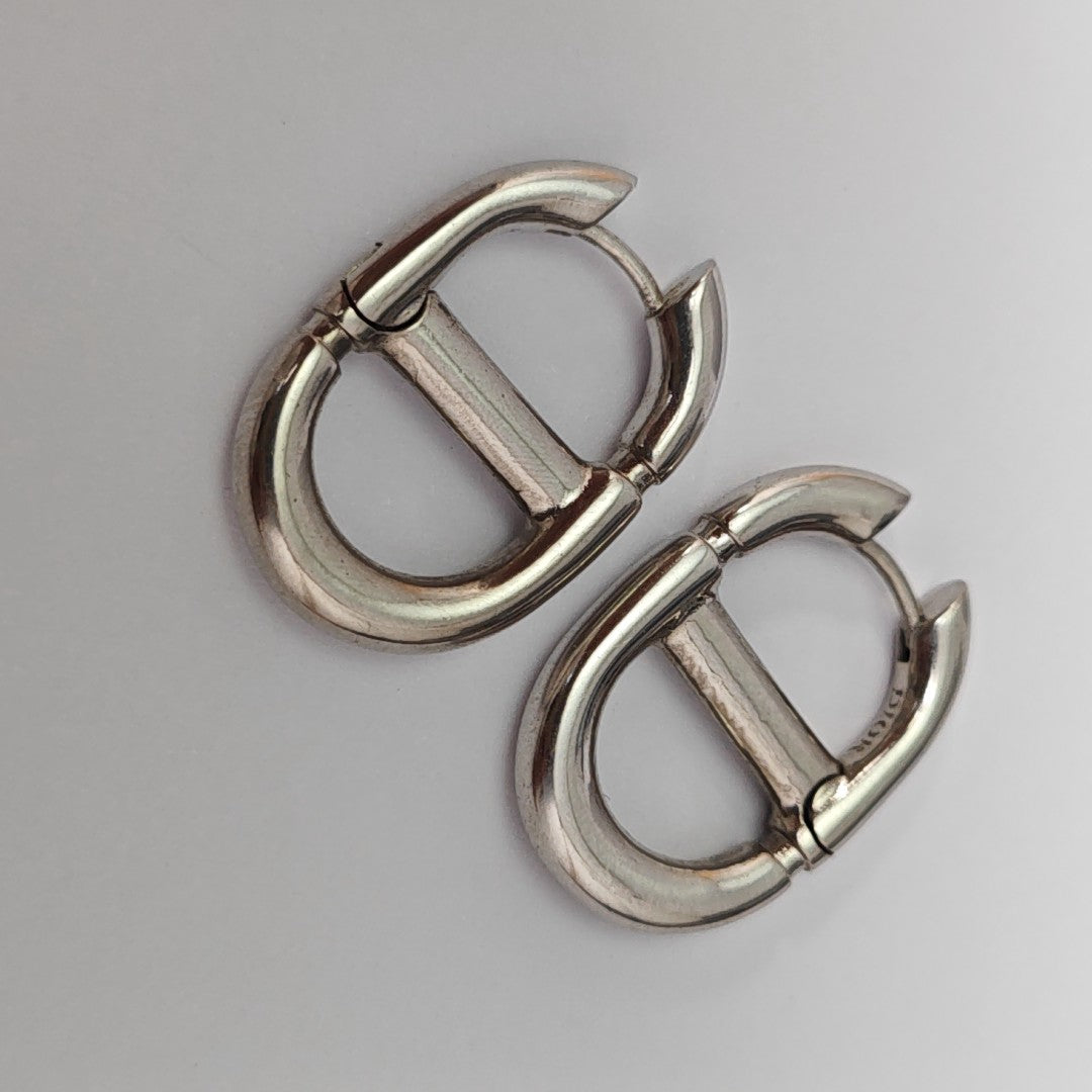 Metal Silver Stud Earrings