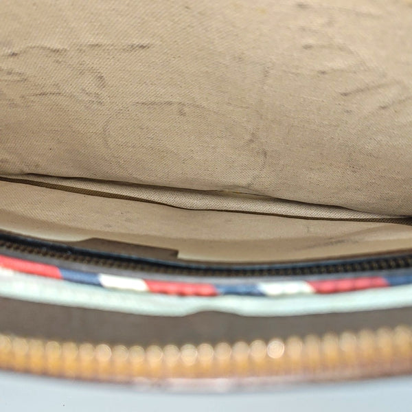 Monogram Coated Canvas Clutch Beige