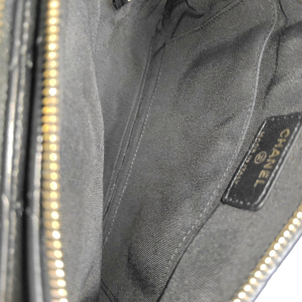 Quilted Lambskin Shoulder Bag Black