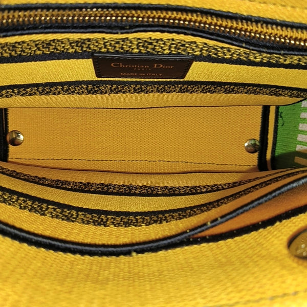 Authenticated pre-owned  Lady D-Lite Medium Fabric Multicolor - Tote Bag at Looply