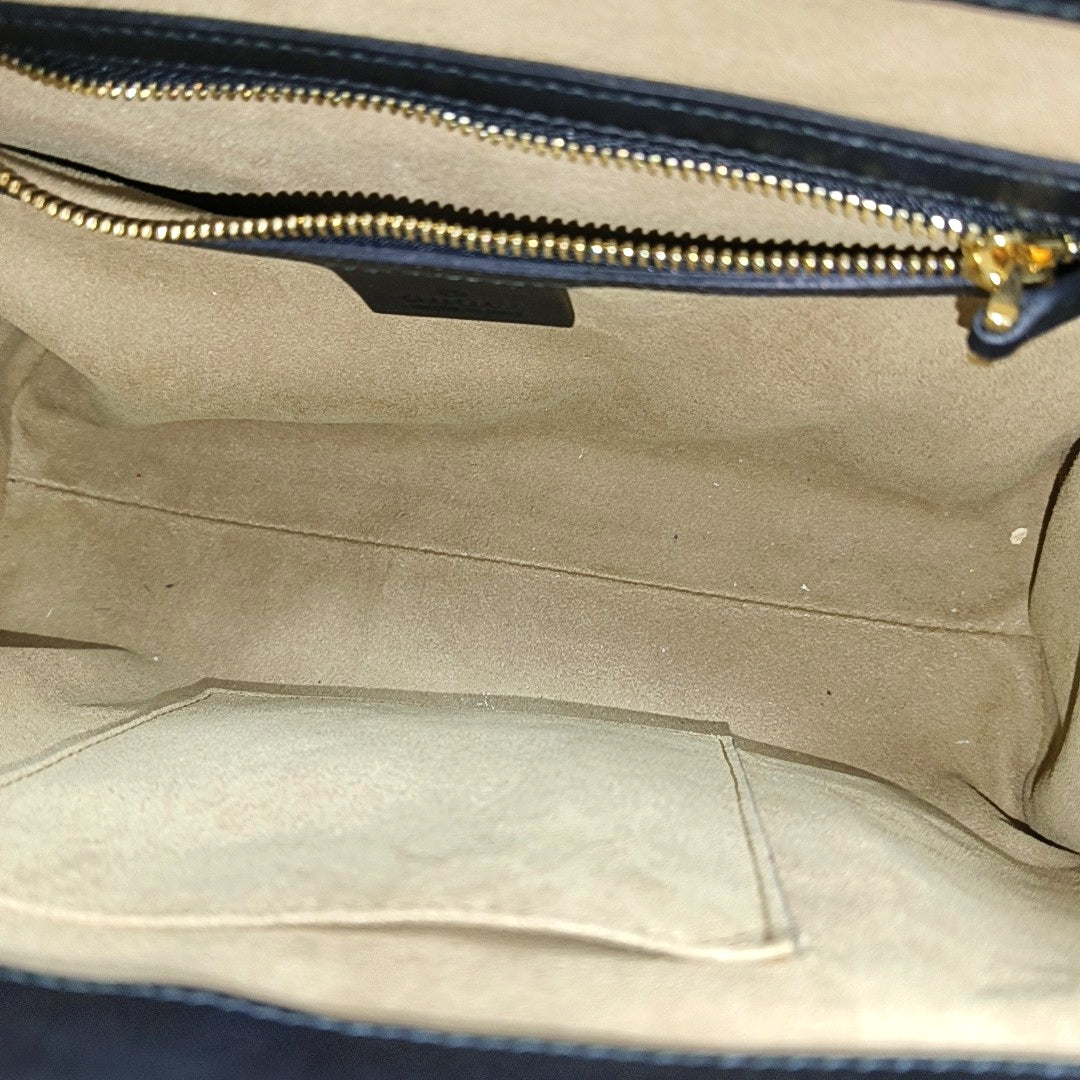 Padlock Small Monogram Coated Canvas Beige