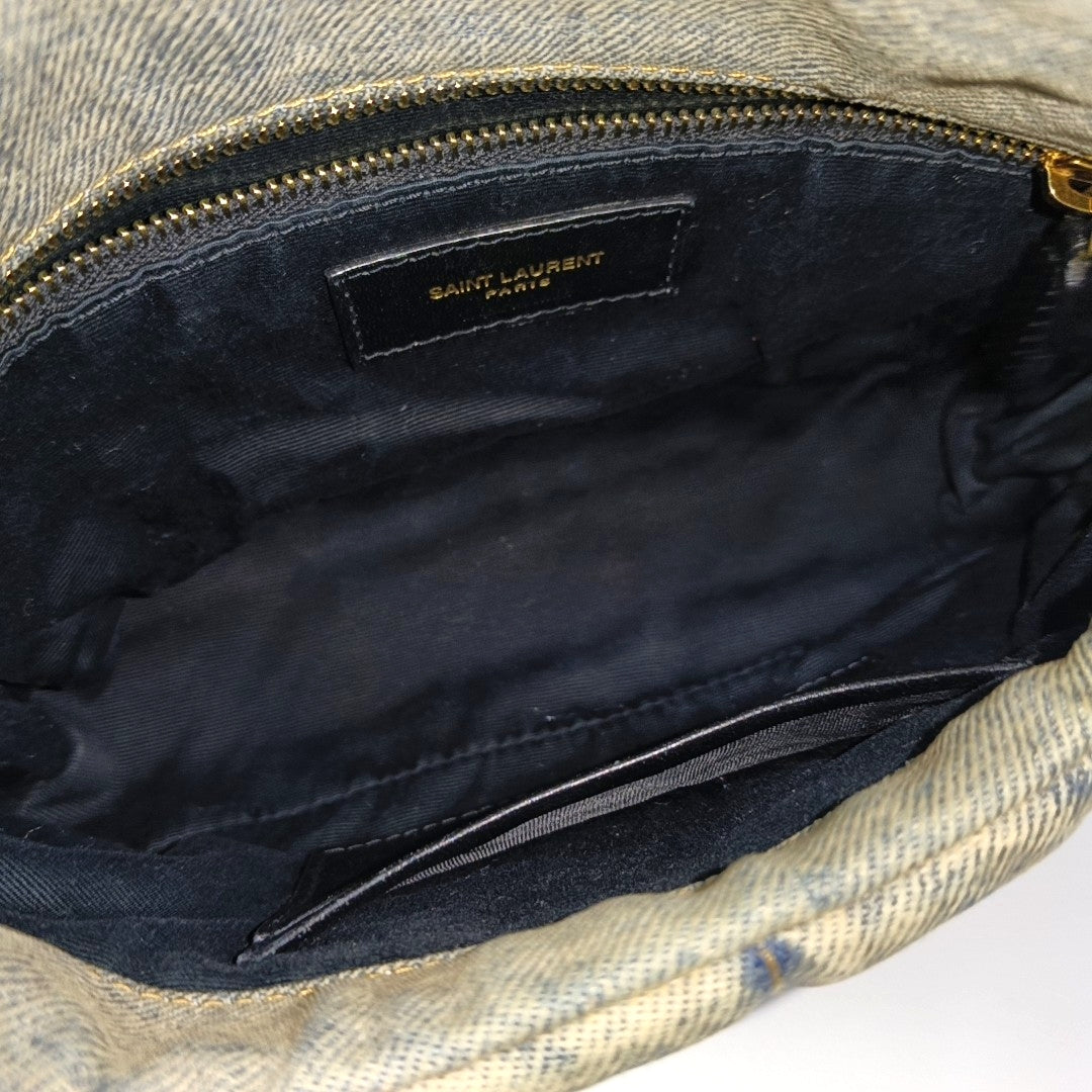 PUFFER Mini Quilted Denim Blue