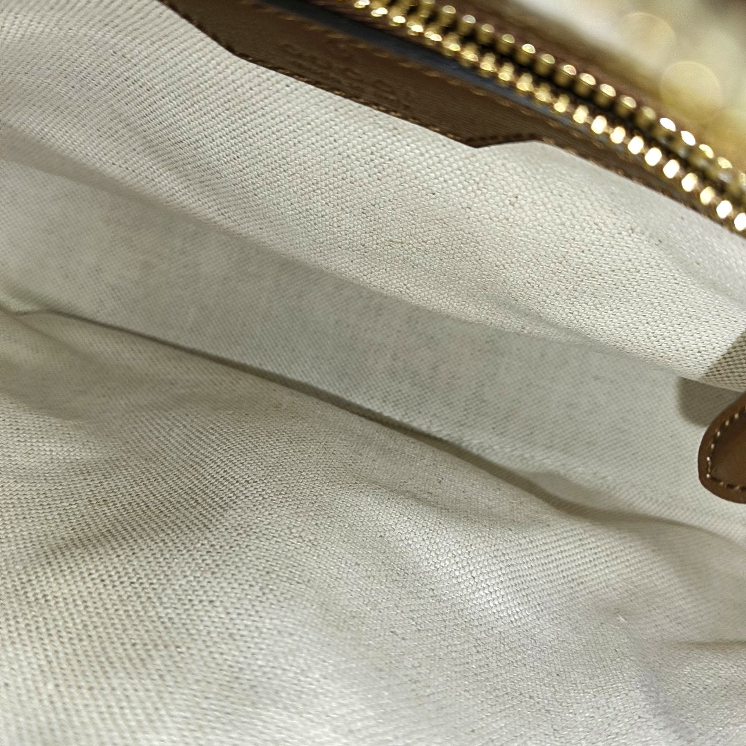 Monogram Coated Canvas Shoulder Bag Black