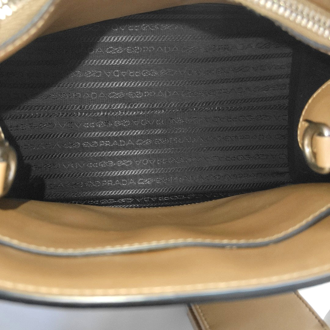 Calfskin Shoulder Bag Beige