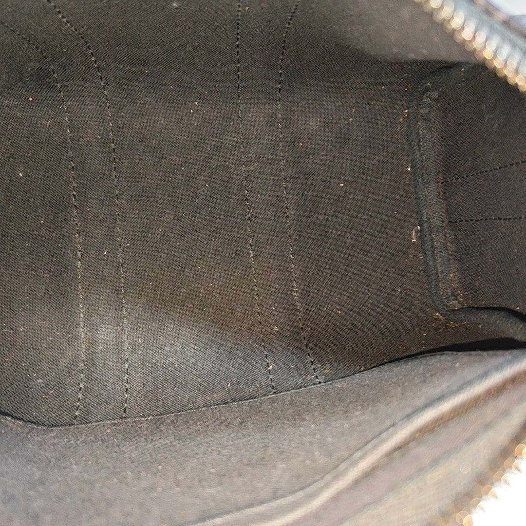 KEEPALL 25 Monogram Coated Canvas Black