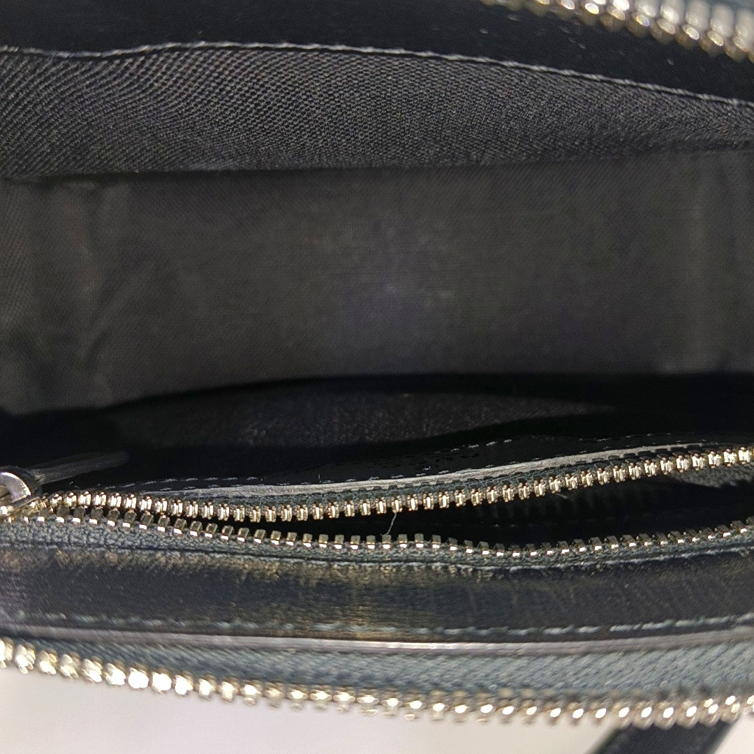 Monogram Coated Canvas Shoulder Bag Black
