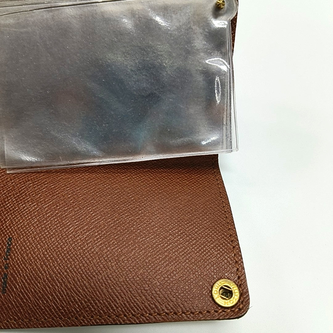 Monogram Coated Canvas Card Holder Brown