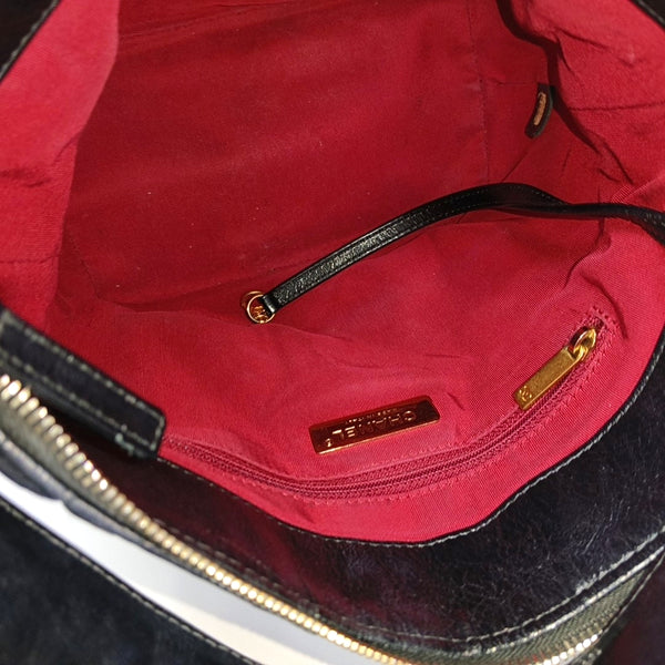 Quilted Calfskin Shoulder Bag Black
