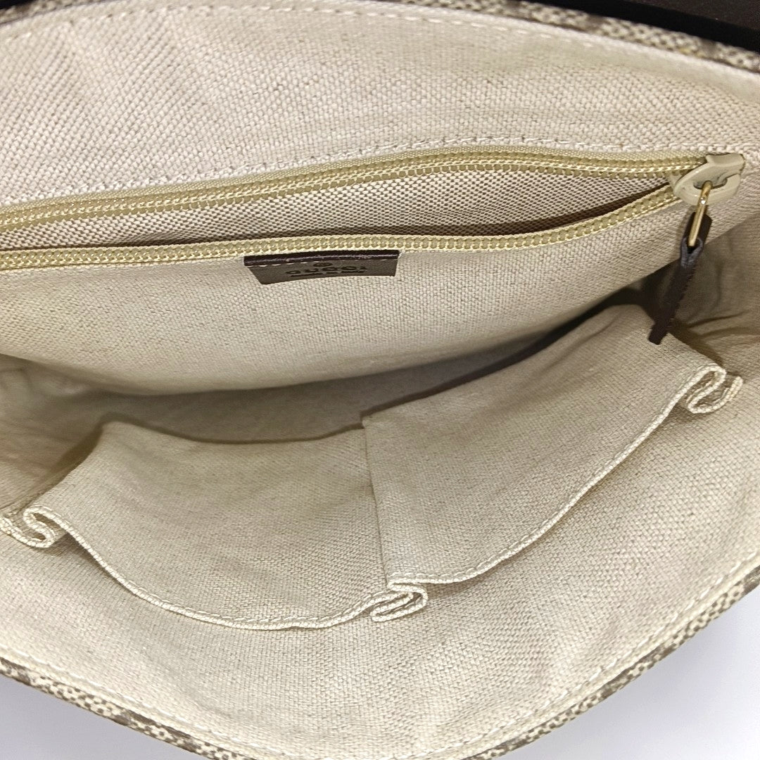 Monogram Coated Canvas Crossbody Bag Beige