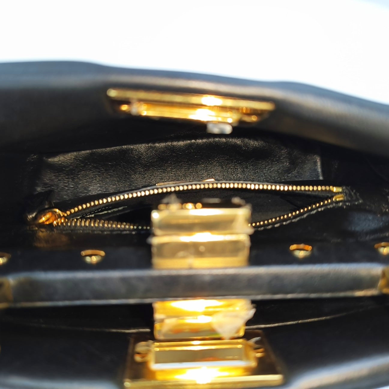 Peekaboo Extra Small Lambskin Black
