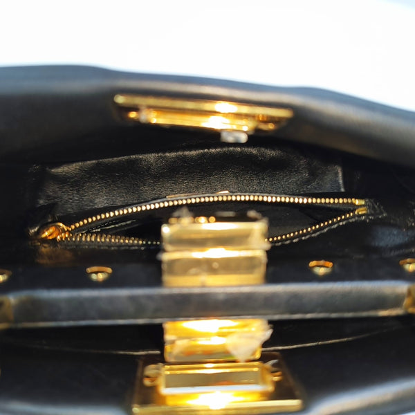 Peekaboo Extra Small Lambskin Black