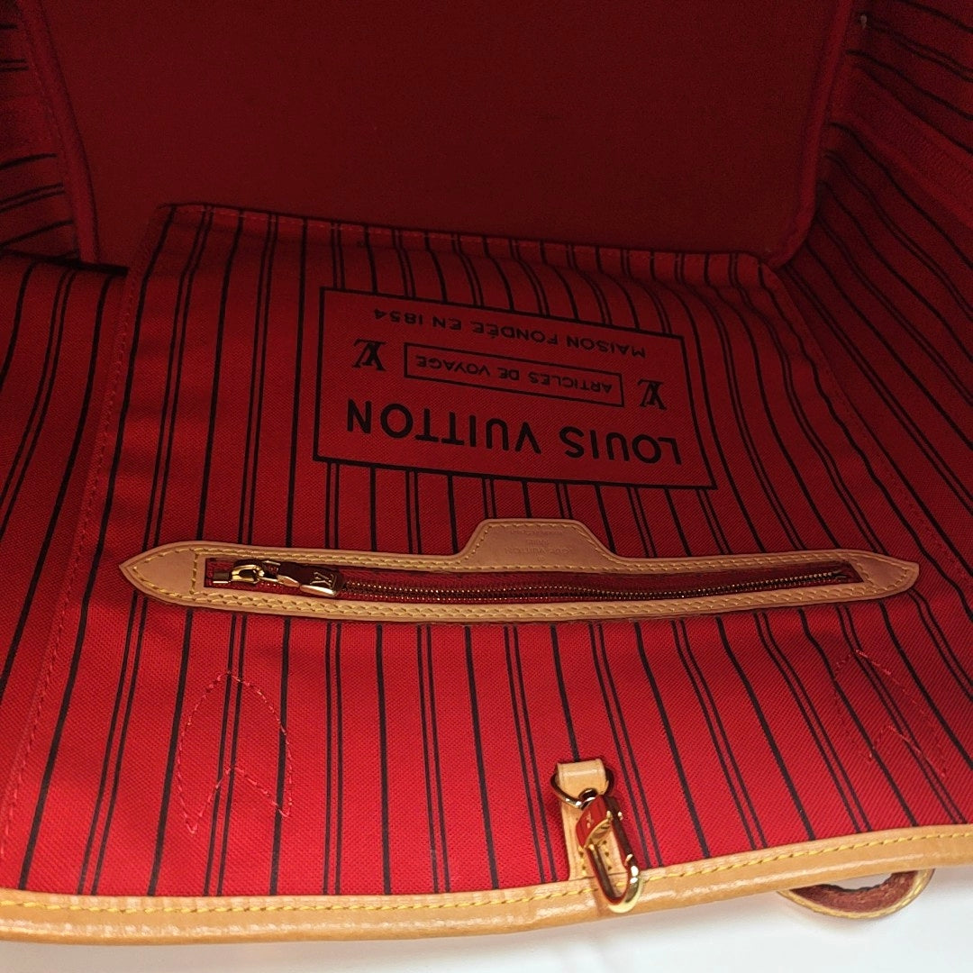NEVERFULL MM Monogram Coated Canvas Brown