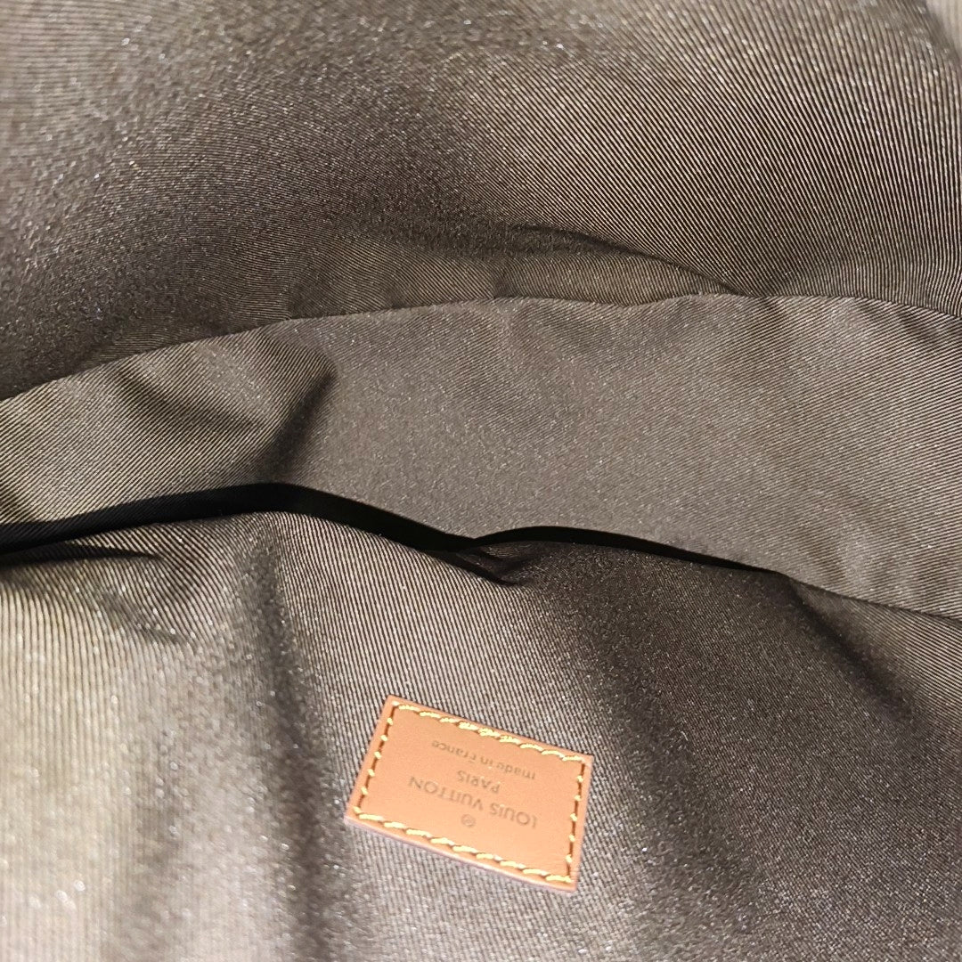 LOOP HOBO Monogram Coated Canvas Brown