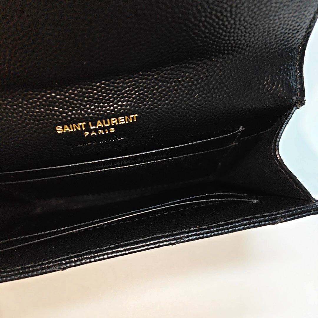 MONOGRAM Chevron Calfskin Black Wallet