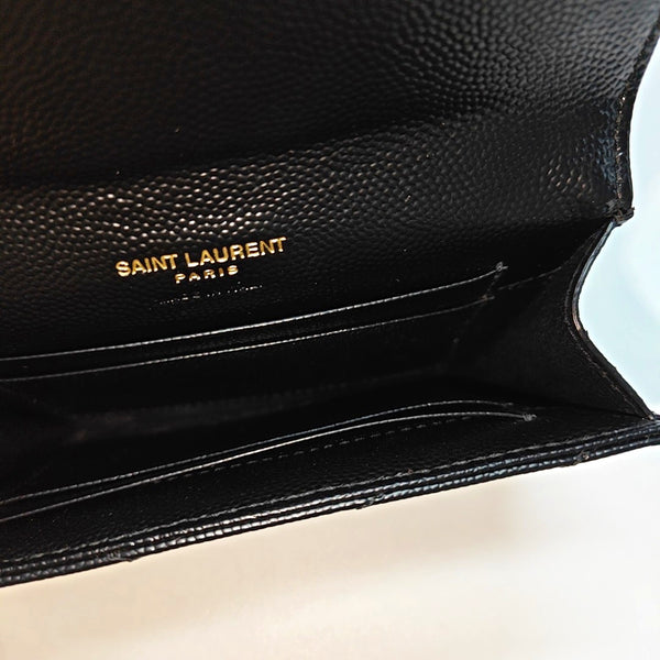 MONOGRAM Chevron Calfskin Black Wallet