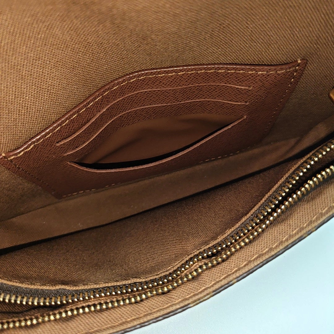 IVY Monogram Coated Canvas Brown