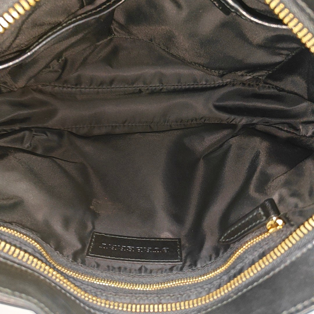 Canvas Top Handle Bag Black