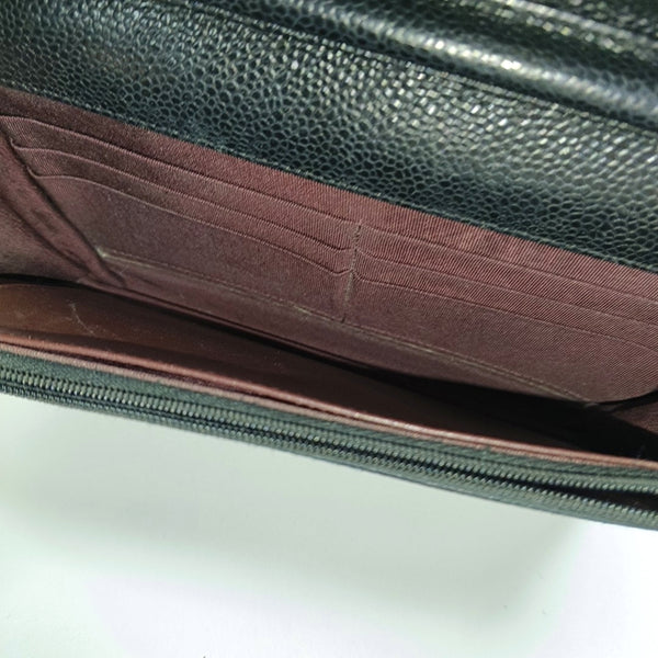 WOC Quilted Grained Calfskin Black