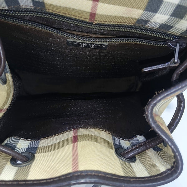 Coated Canvas Backpack Beige