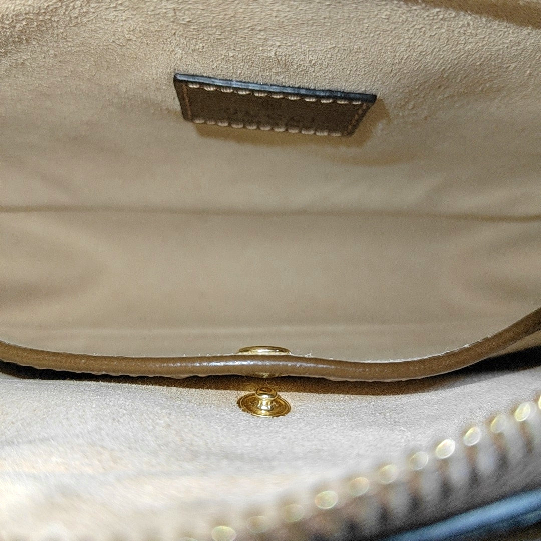 Bree Monogram Coated Canvas Beige