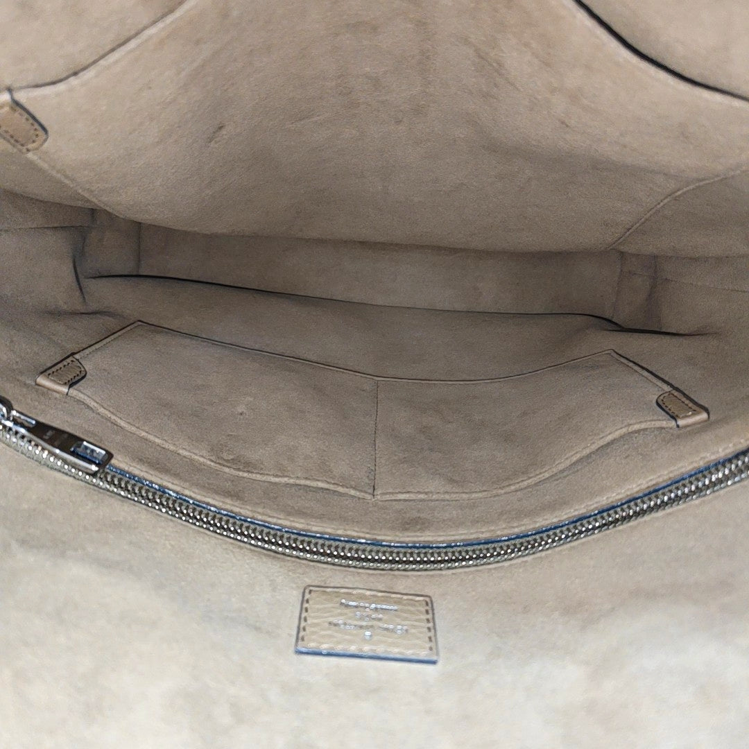 Calfskin Shoulder Bag Brown