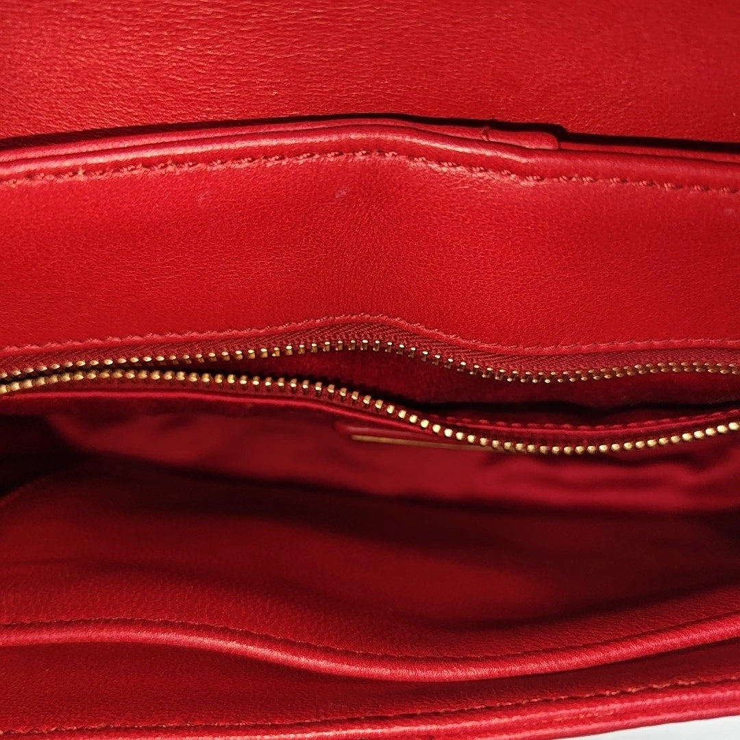 Miu Confidential Quilted Lambskin Red