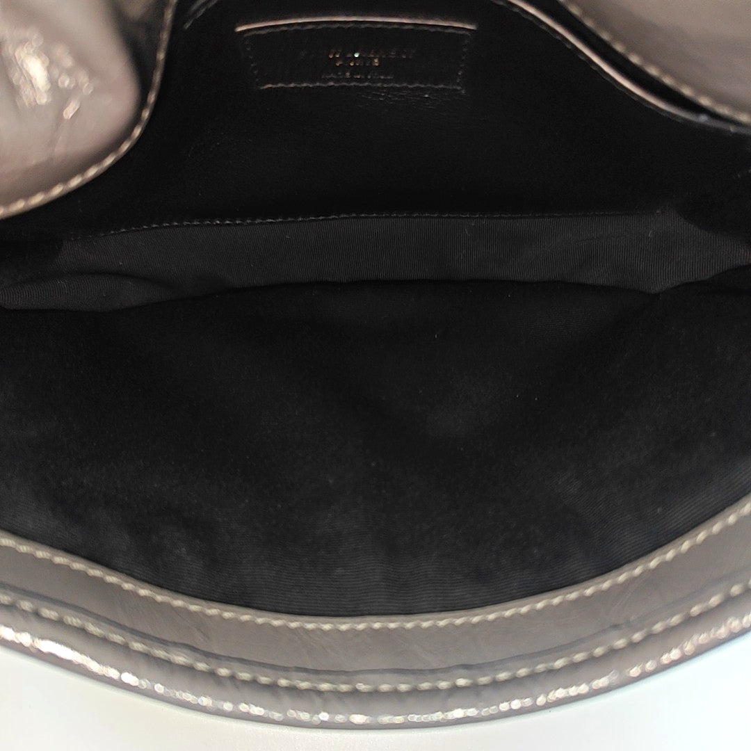 NIKI Small Chevron Calfskin Gray