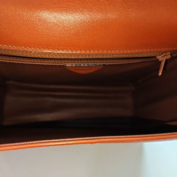Calfskin Shoulder Bag Brown