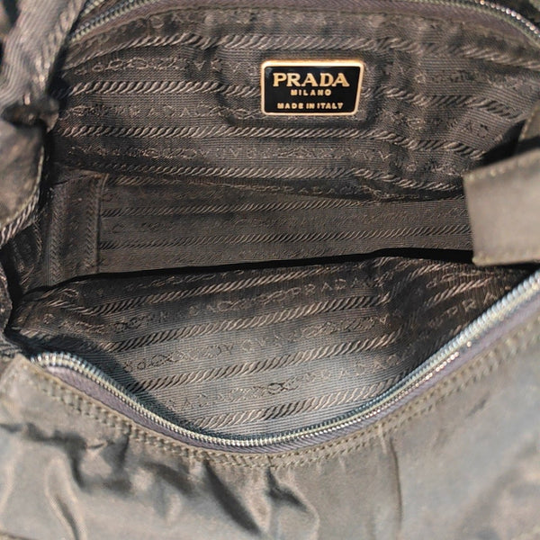 Nylon Top Handle Bag Black