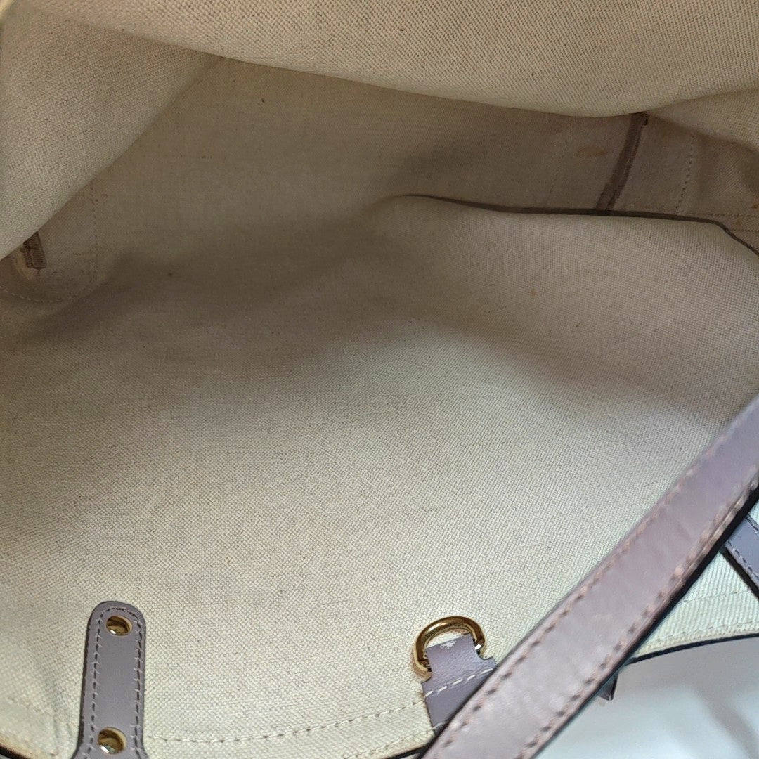 Monogram Canvas Tote Bag Brown
