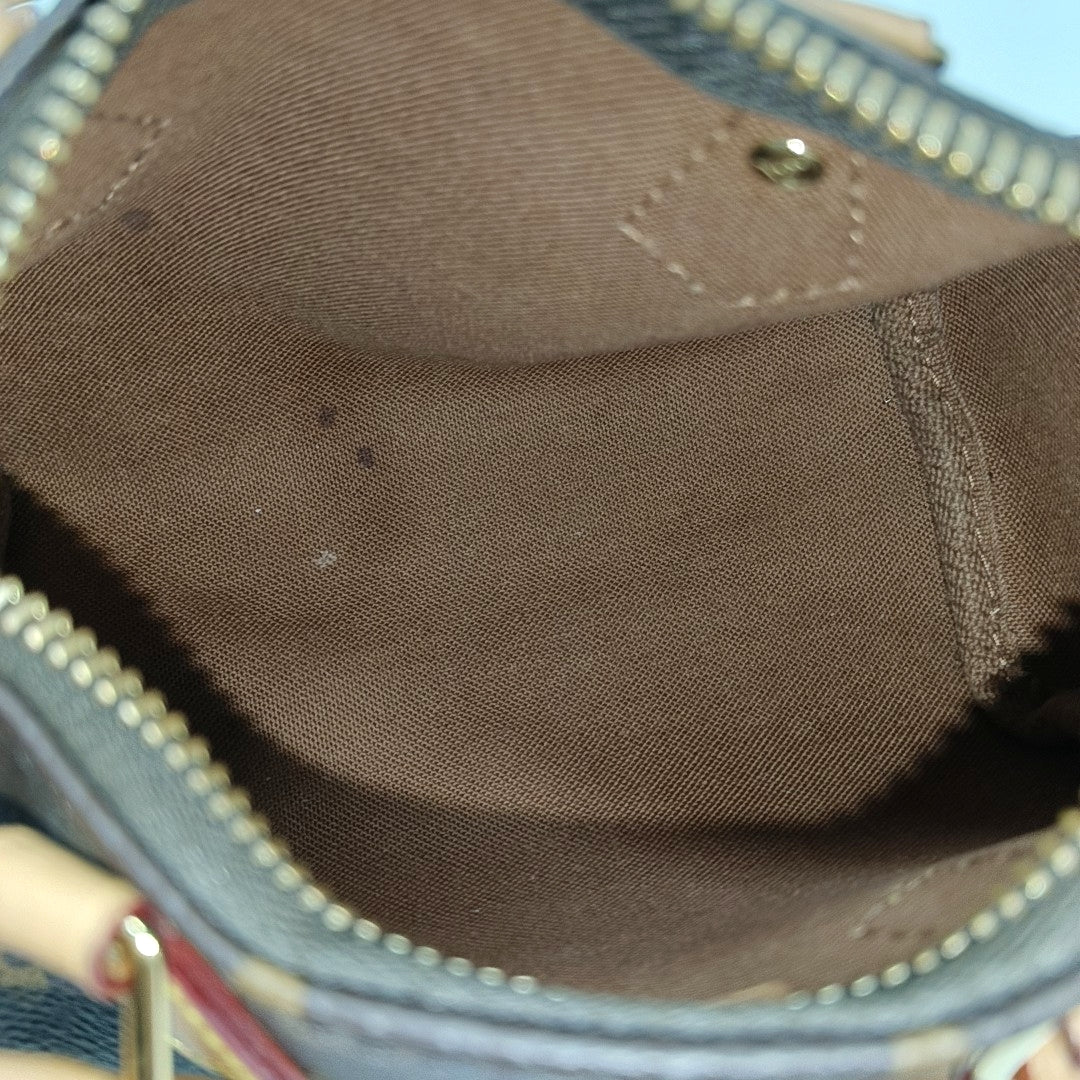 SPEEDY Nano Monogram Coated Canvas Brown